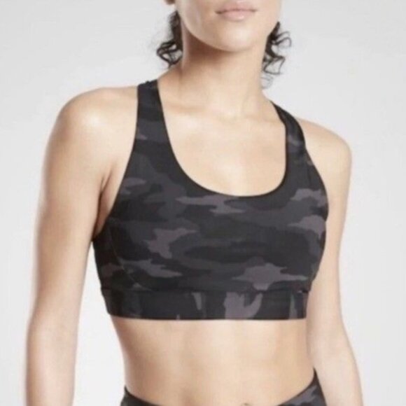ATHLETA Ultimate Sports Bra Black Camo SIZE M - Picture 3 of 7